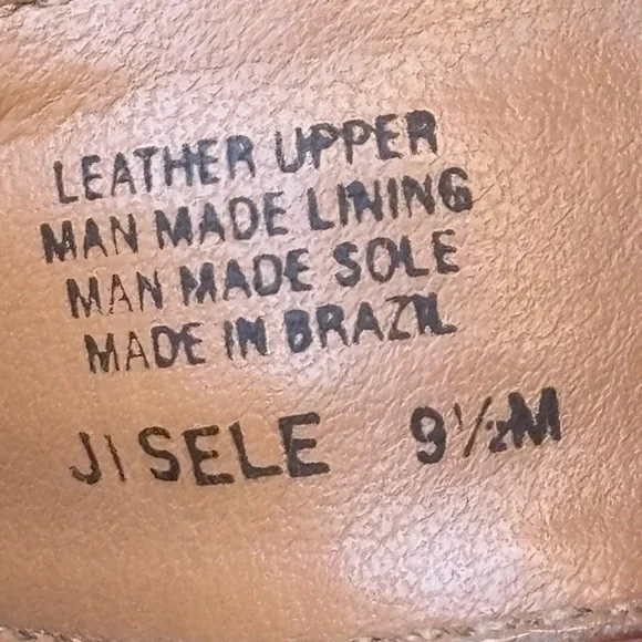 Antonio Melani Jisele Brown Leather Comfort Cork Wedge Heels Slides 9.5M - Picture 8 of 9